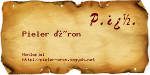 Pieler Áron névjegykártya